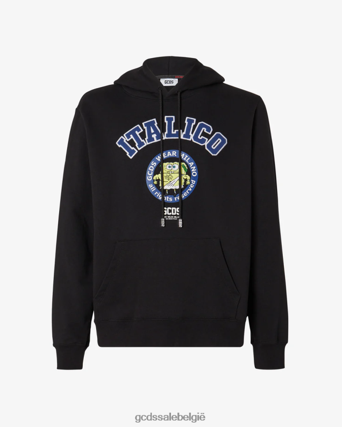 Normale hoodie met Spongebob italico-print Heren GCDS zwart kleding 4600VF53
