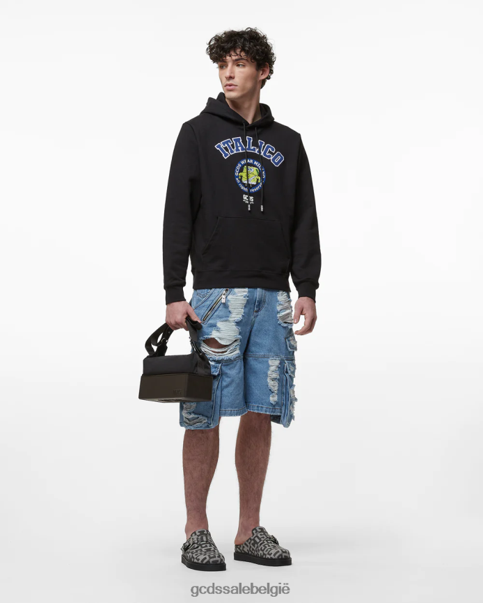 Normale hoodie met Spongebob italico-print Heren GCDS zwart kleding 4600VF53