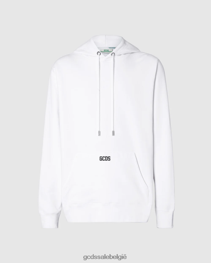 Normale hoodie met eco-logo Heren GCDS wit kleding 4600VF72