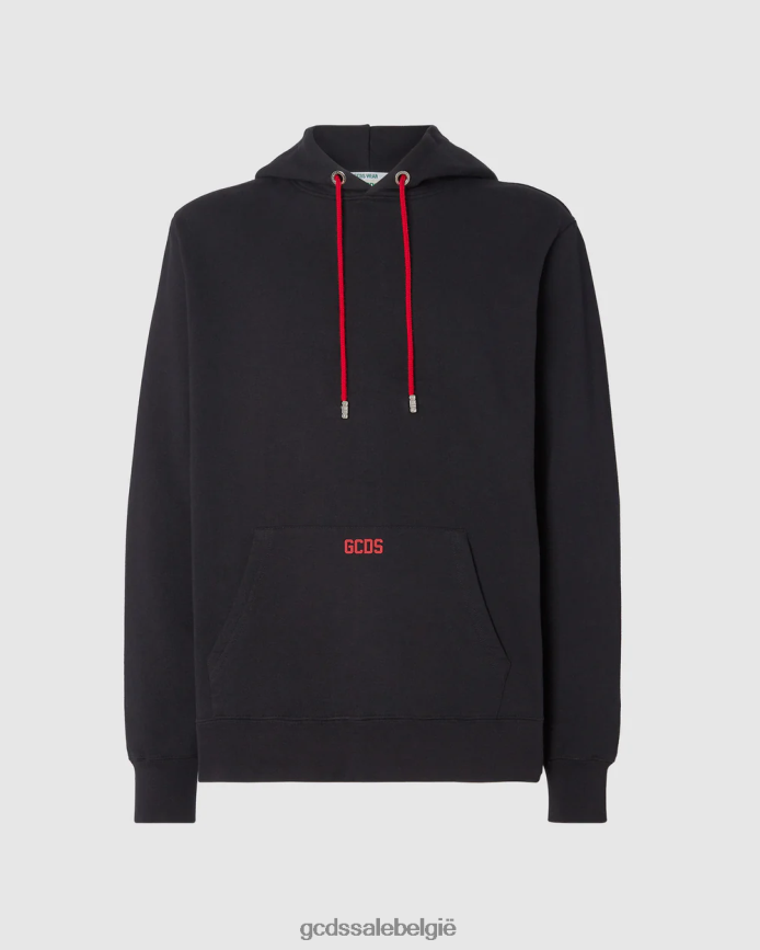 Normale hoodie met eco-logo Heren GCDS zwart kleding 4600VF70