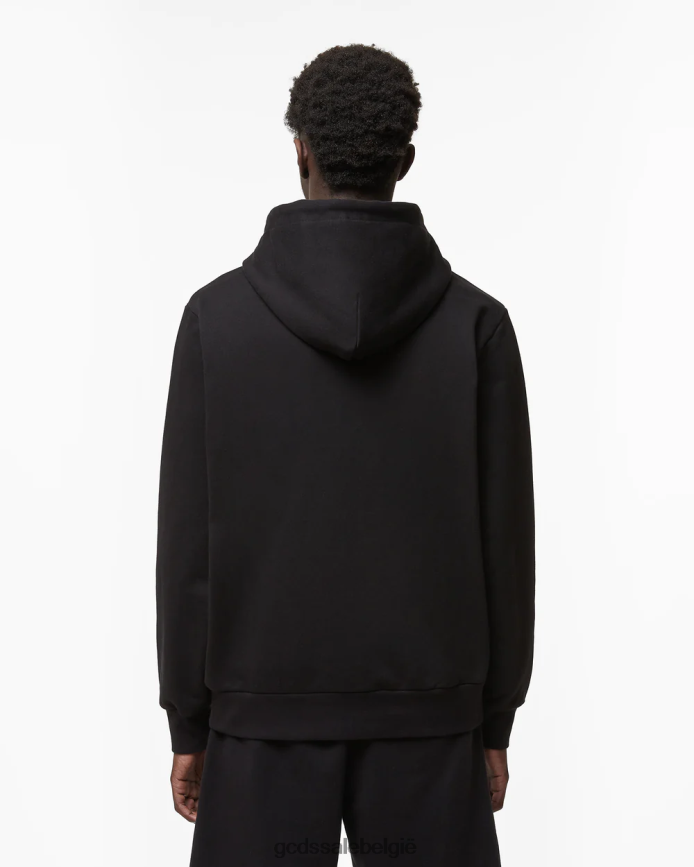 Normale hoodie met golvend logo en ritssluiting Heren GCDS zwart kleding 4600VF67