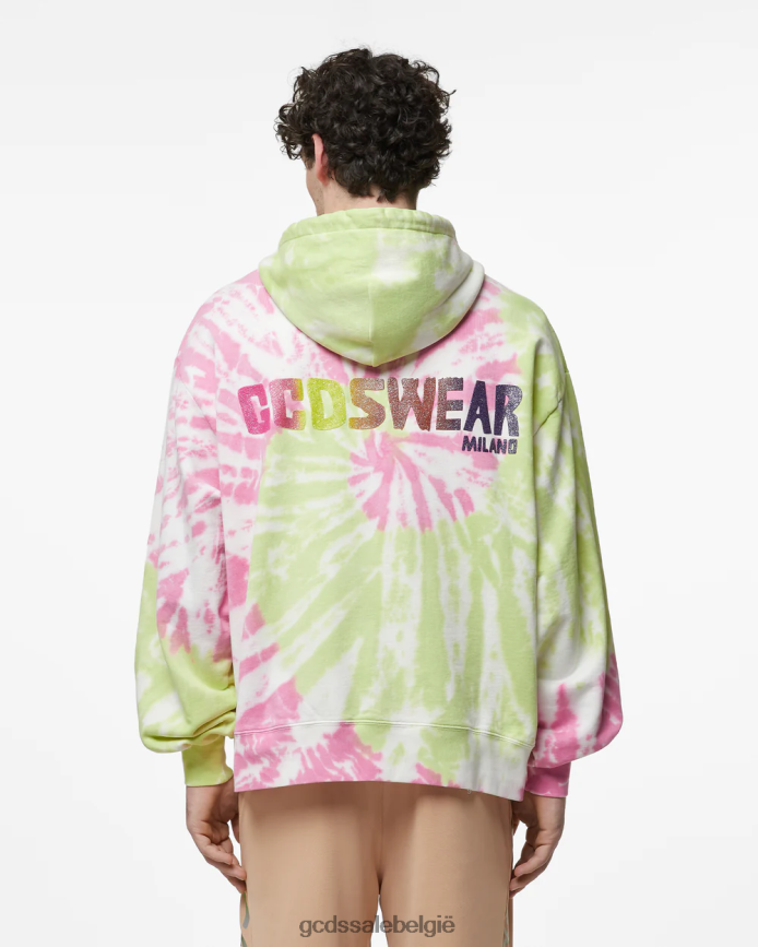 Oversized hoodie met tie-dye-effect Heren GCDS veelkleurig kleding 4600VF63