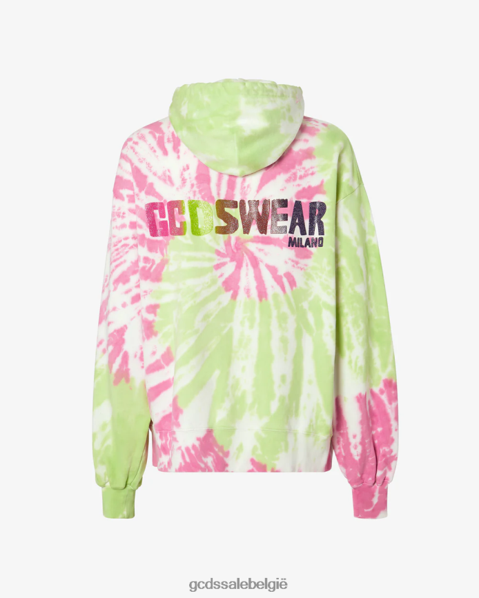 Oversized hoodie met tie-dye-effect Heren GCDS veelkleurig kleding 4600VF63