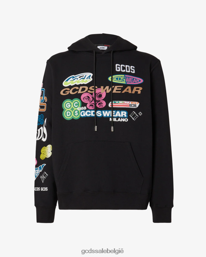 hentai oversized hoodie Heren GCDS zwart kleding 4600VF60