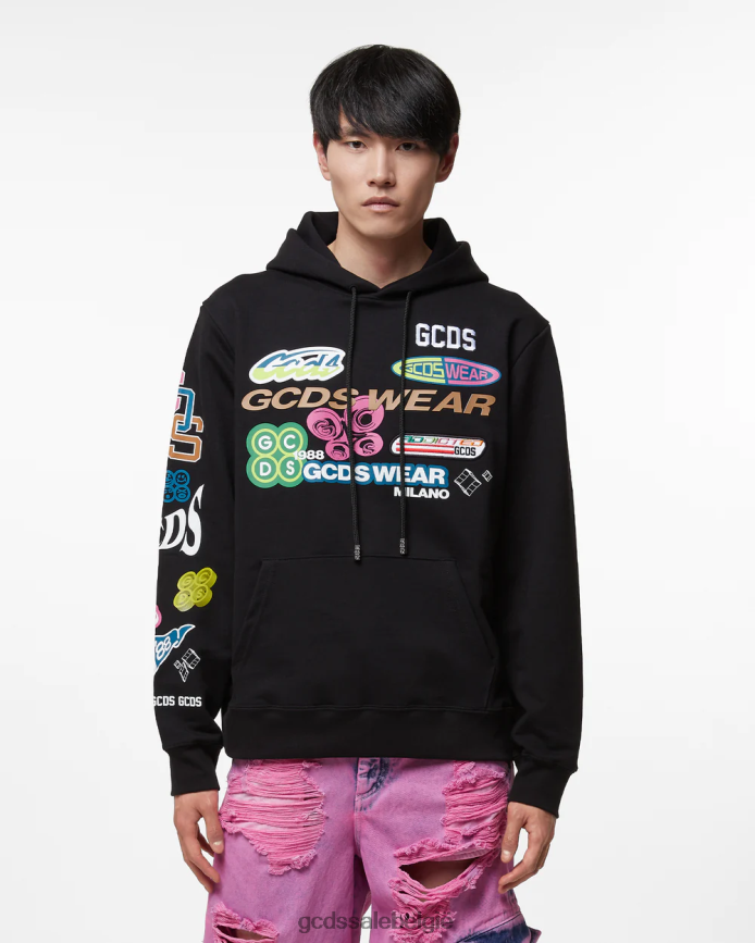 hentai oversized hoodie Heren GCDS zwart kleding 4600VF60