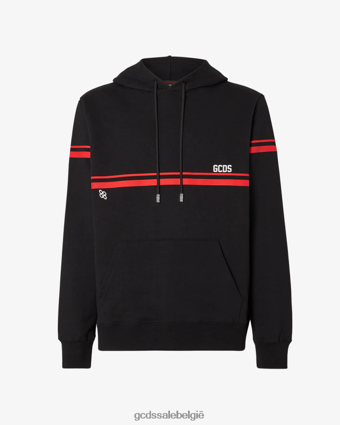 hoodie met lage logoband Heren GCDS zwart kleding 4600VF58