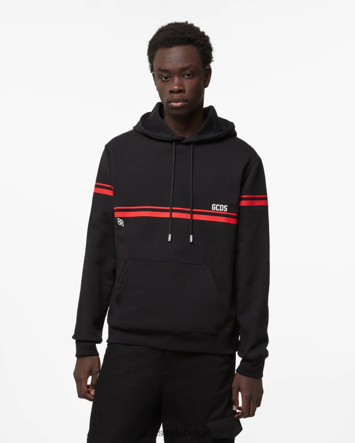 hoodie met lage logoband Heren GCDS zwart kleding 4600VF58