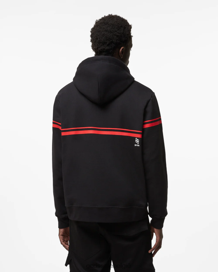 hoodie met lage logoband Heren GCDS zwart kleding 4600VF58