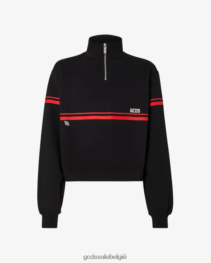 lage mockneck met logoband Heren GCDS zwart kleding 4600VF55