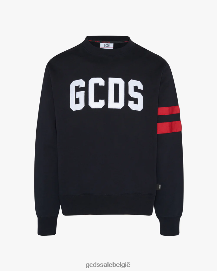 logo normale ronde hals Heren GCDS zwart kleding 4600VF73