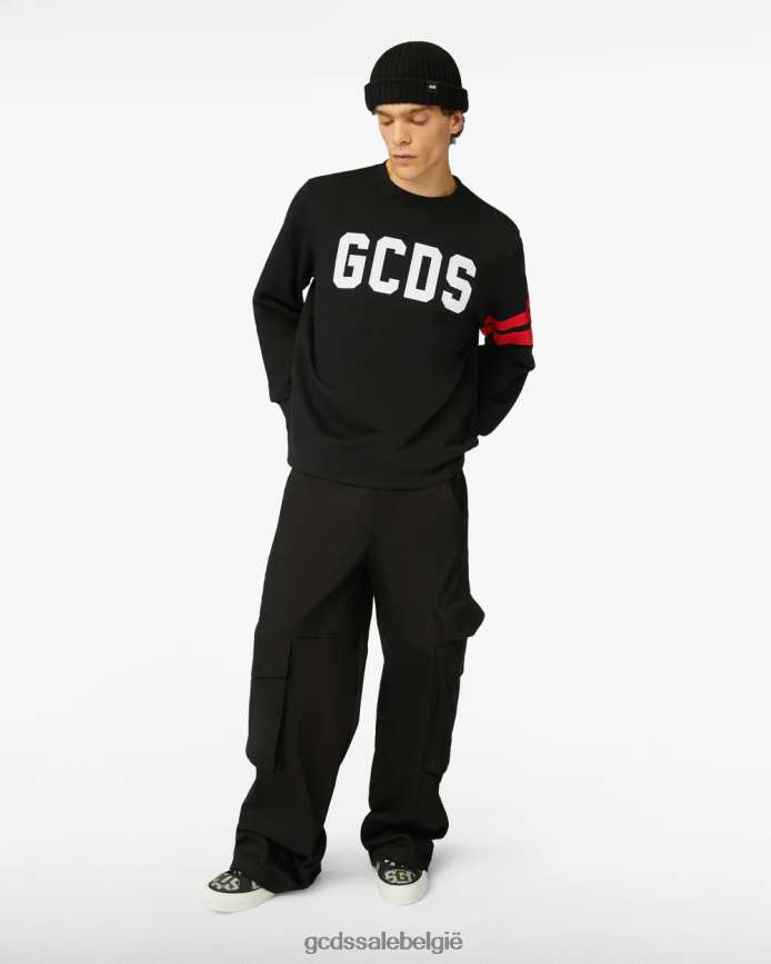 logo normale ronde hals Heren GCDS zwart kleding 4600VF73