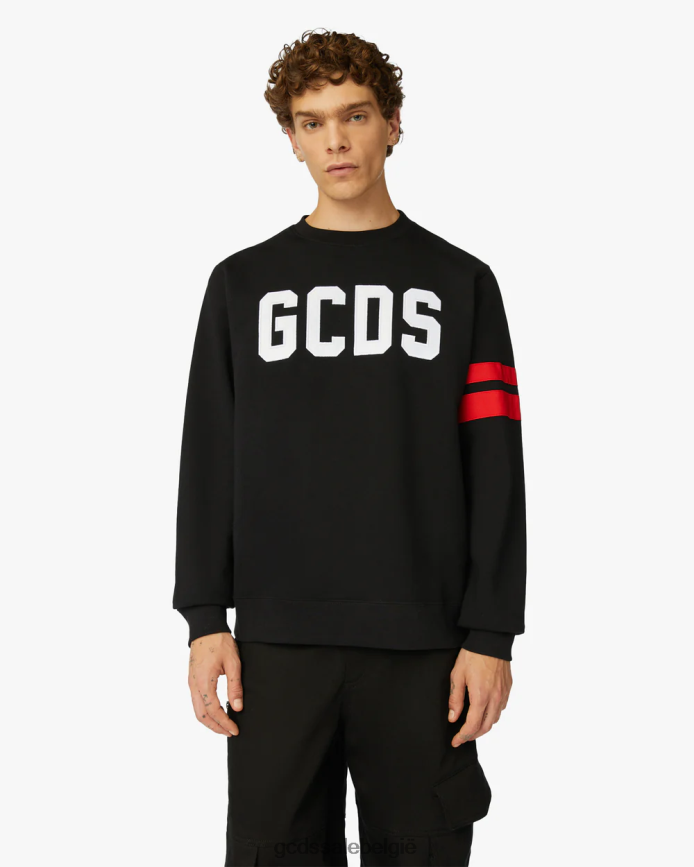 logo normale ronde hals Heren GCDS zwart kleding 4600VF73