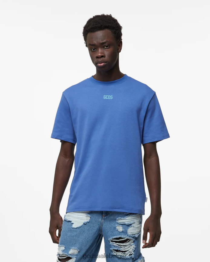 Normaal T-shirt met eco-logo Heren GCDS blauw kleding 4600VF106
