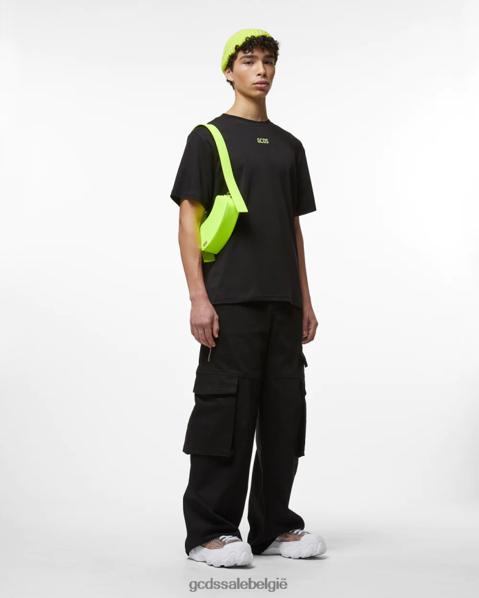 Normaal T-shirt met eco-logo Heren GCDS limoen kleding 4600VF108