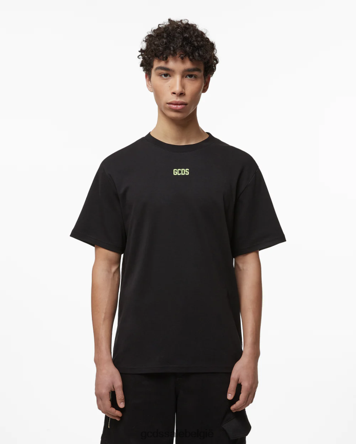 Normaal T-shirt met eco-logo Heren GCDS limoen kleding 4600VF108