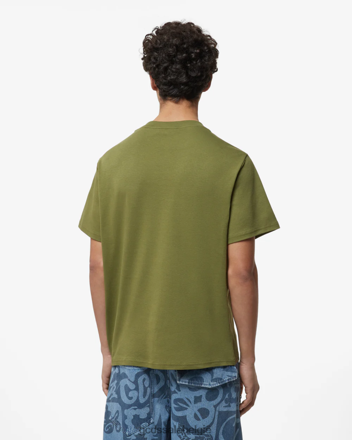 Normaal T-shirt met eco-logo Heren GCDS militair groen kleding 4600VF107