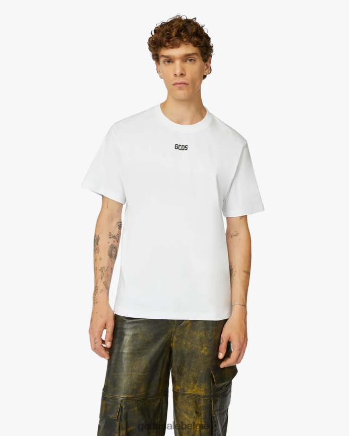 Normaal T-shirt met eco-logo Heren GCDS wit kleding 4600VF105