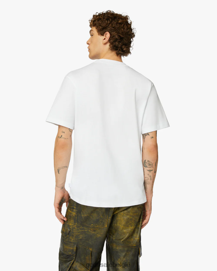 Normaal T-shirt met eco-logo Heren GCDS wit kleding 4600VF105