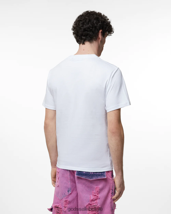 Patrick ster geborduurd los T-shirt Heren GCDS wit kleding 4600VF88
