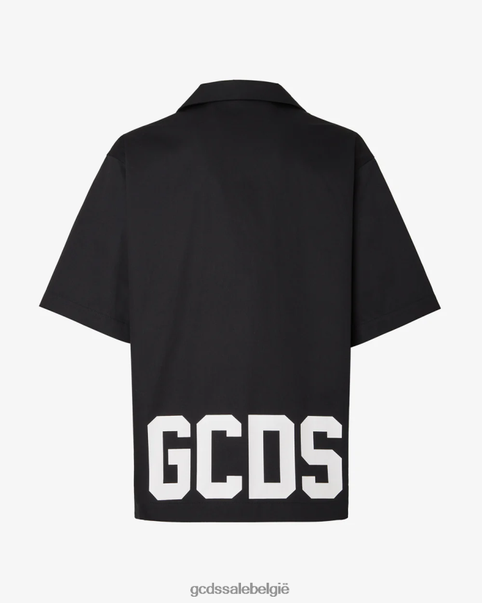 bowlingshirt met lage band Heren GCDS zwart kleding 4600VF85