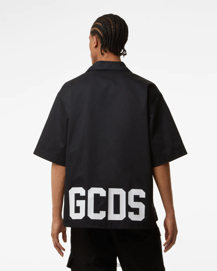 bowlingshirt met lage band Heren GCDS zwart kleding 4600VF85