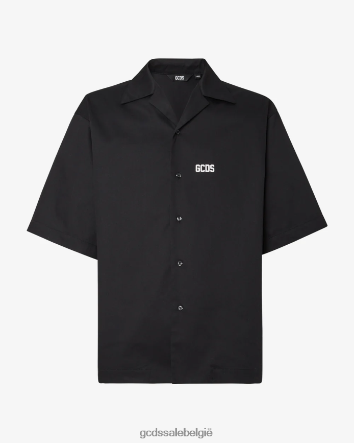 bowlingshirt met lage band Heren GCDS zwart kleding 4600VF85