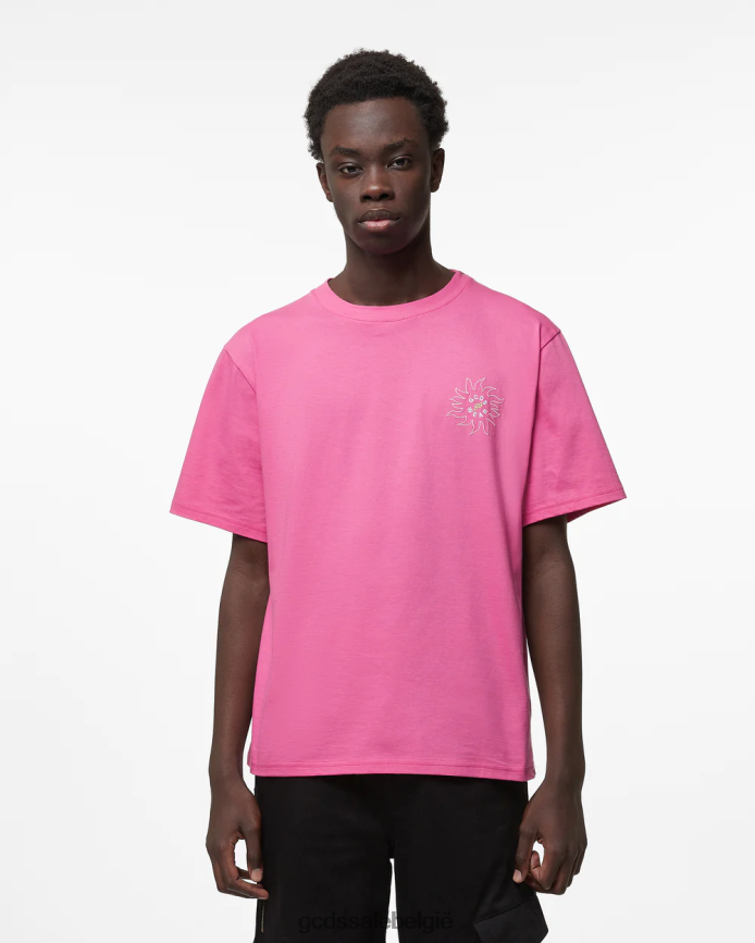 surfen wirdo los t-shirt met print Heren GCDS fuchsia kleding 4600VF92