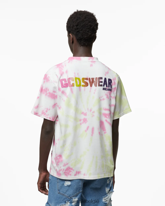 tie-dye los t-shirt Heren GCDS veelkleurig kleding 4600VF99