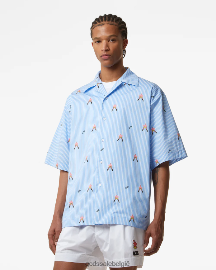 volledig katoenen bowlingshirt van Patrick Star Heren GCDS veelkleurig kleding 4600VF90