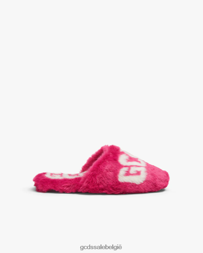 Pantoffels van imitatiebont Heren GCDS fuchsia schoenen 4600VF188