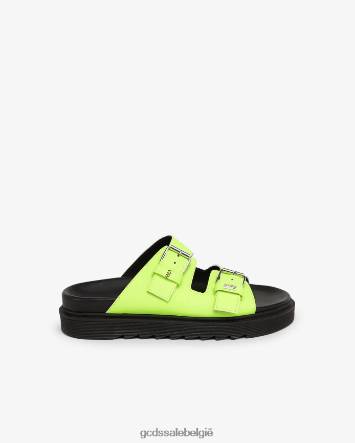 leren sandalen Heren GCDS limoen schoenen 4600VF184