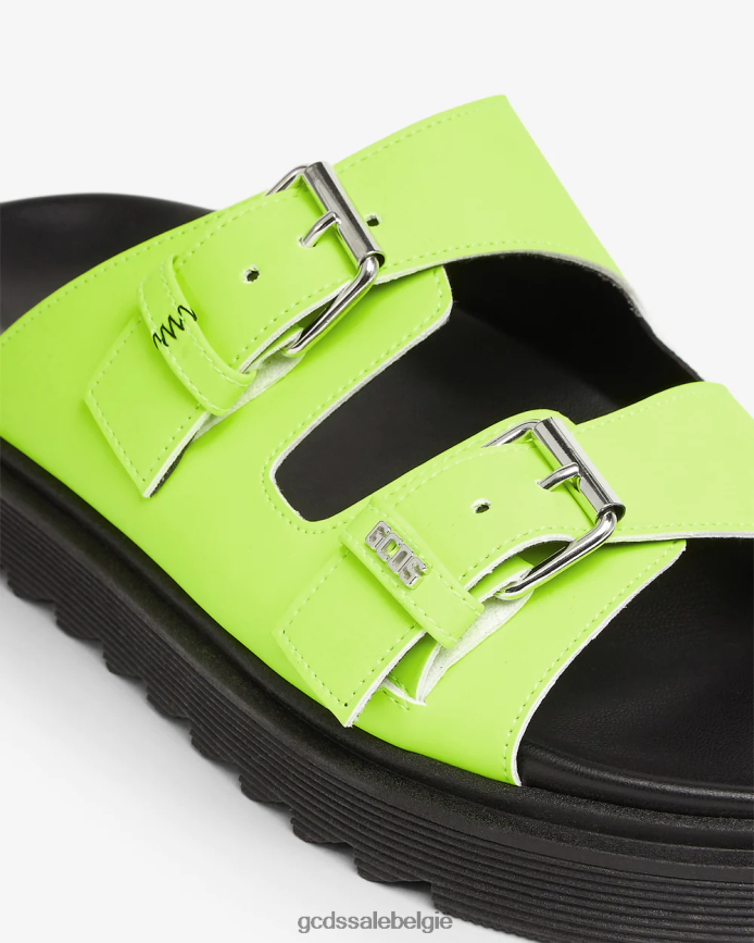 leren sandalen Heren GCDS limoen schoenen 4600VF184