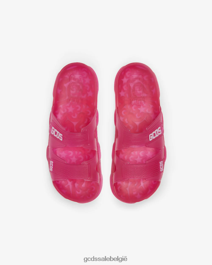 rubberen glijbanen Heren GCDS fuchsia schoenen 4600VF190