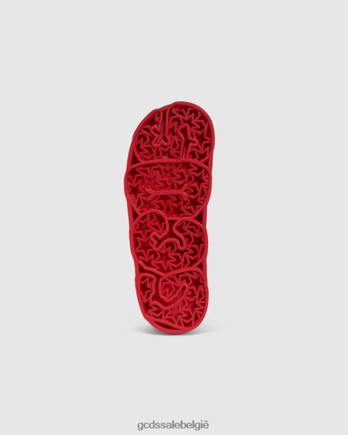 rubberen glijbanen Heren GCDS rood schoenen 4600VF192