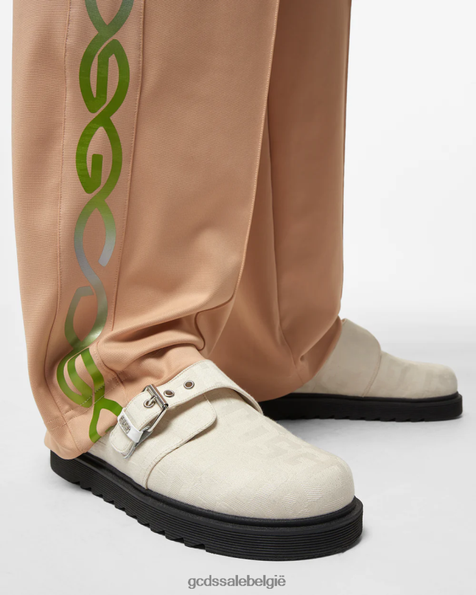 Muiltjes met jacquardmonogram Heren GCDS gebroken wit schoenen 4600VF175
