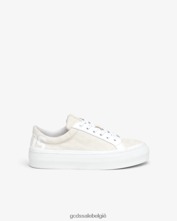 Sneakers met jacquardmonogram Heren GCDS gebroken wit schoenen 4600VF161