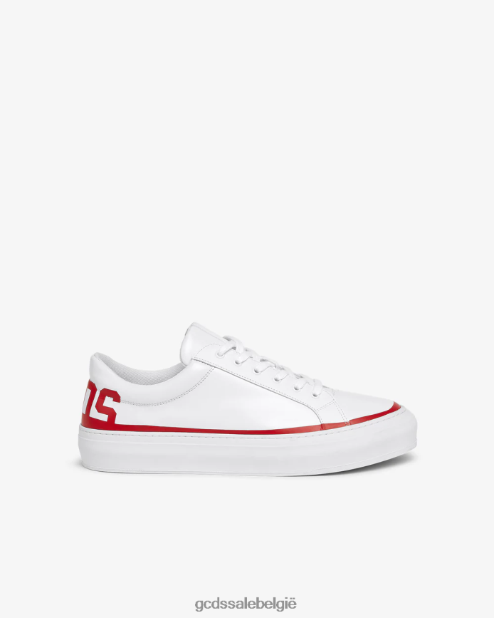 leren logo-sneakers Heren GCDS rood schoenen 4600VF172