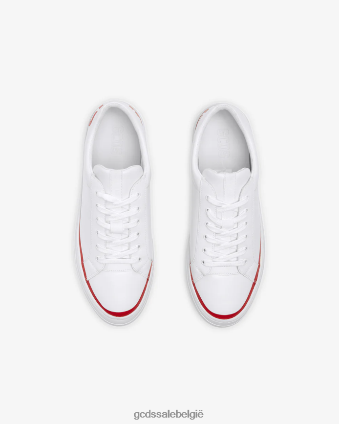 leren logo-sneakers Heren GCDS rood schoenen 4600VF172