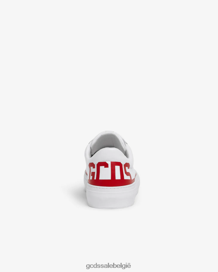 leren logo-sneakers Heren GCDS rood schoenen 4600VF172
