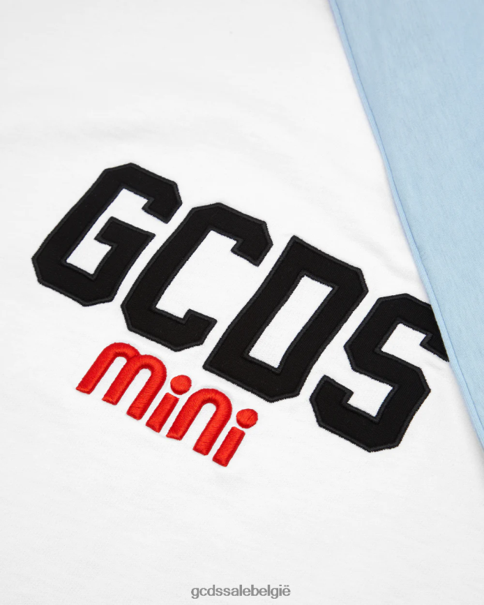 Katoenen babydeken met logo kinderen GCDS engel blauw accessoire 4600VF654