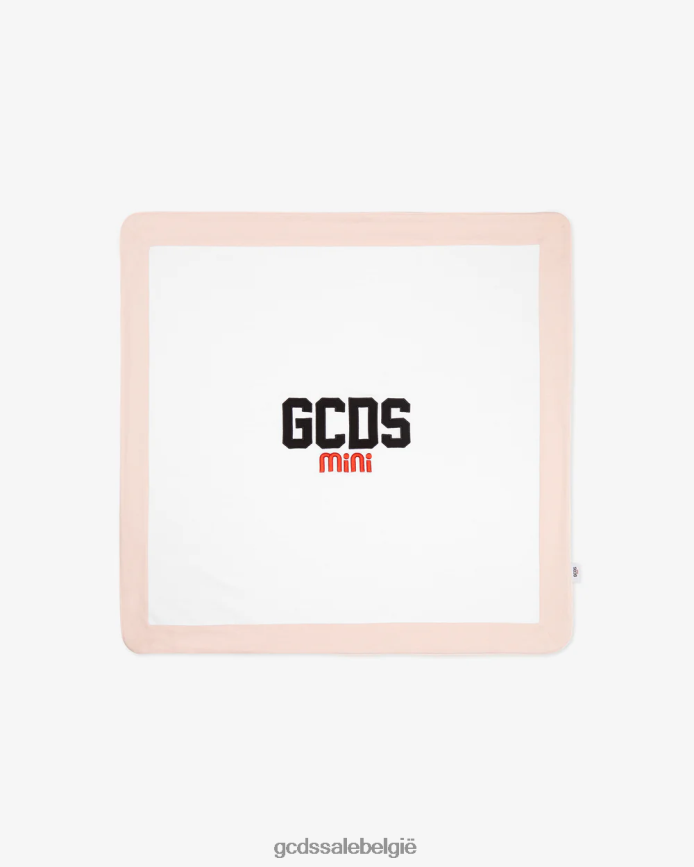 Katoenen babydeken met logo kinderen GCDS parel roos accessoire 4600VF653