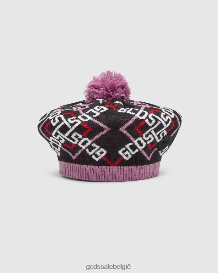 Junior muts met pompons en Schotse ruit kinderen GCDS veelkleurig accessoire 4600VF764