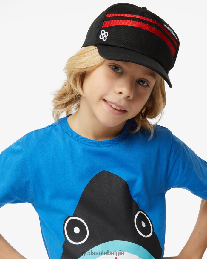 junior baseballpet met lage logoband kinderen GCDS zwart accessoire 4600VF774