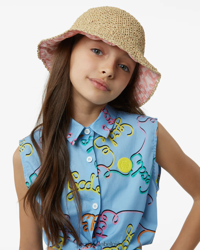 junior strohoed kinderen GCDS beige accessoire 4600VF778