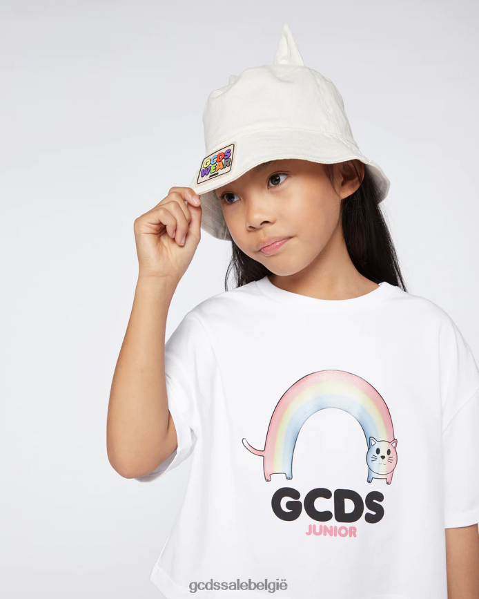 junior vissershoed kinderen GCDS gebroken wit accessoire 4600VF783