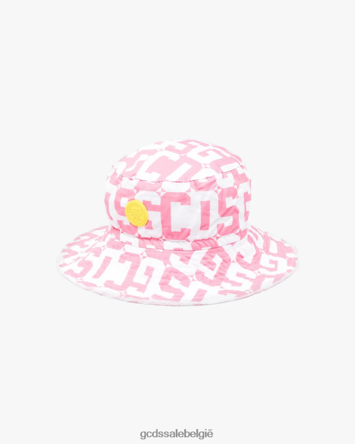 junior vissershoed met monogram kinderen GCDS roze accessoire 4600VF777