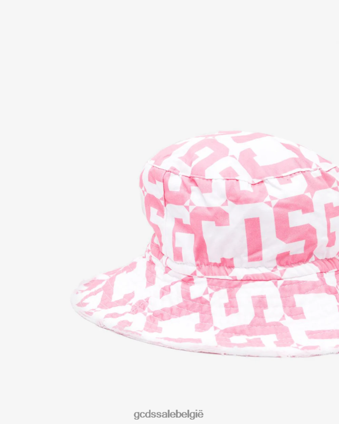 junior vissershoed met monogram kinderen GCDS roze accessoire 4600VF777