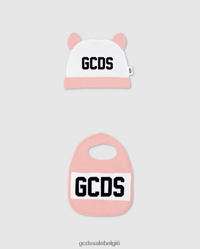 Tweedelige babycadeauset met logomotief kinderen GCDS roze kleding 4600VF576