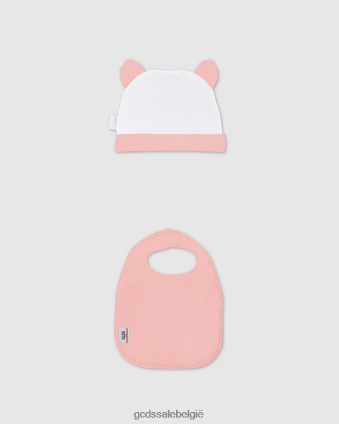 Tweedelige babycadeauset met logomotief kinderen GCDS roze kleding 4600VF576
