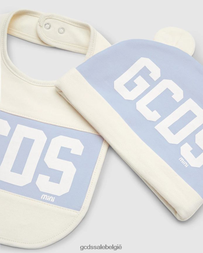 Tweedelige babyset met logoband kinderen GCDS babyblauw kleding 4600VF572